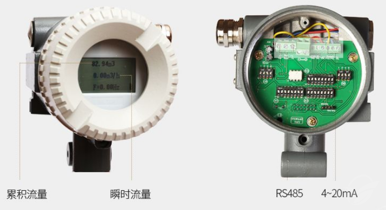 液體渦街氣體流量計內部線(xiàn)路連接圖